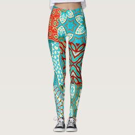 LEGGINGS COLLAJE DISEÑADOR OLA AZUL