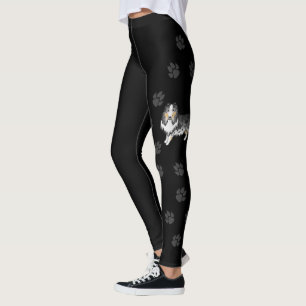 Leggings Collie Áspero Blue Merle Lindo Perro de Dibujos An