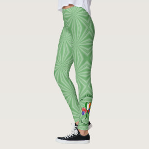 Leggings Colombia Irlanda EE. UU. Trébol Bandera Personaliz