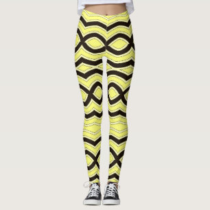 Leggings Color amarillo de impresión completa "Ratti_Creati