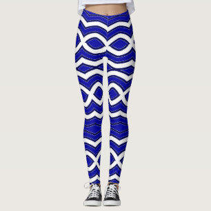 Leggings Color azul de impresión completa "Ratti_Creative_A