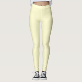 Leggings Color Crema Sólido Liso