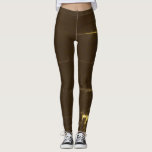 Leggings Color de agua amarillo sobre marrón<br><div class="desc">El diseño está hecho para alardear de tu forma y mostrar audacia a tus piernas, manteniendo el color marrón para hacerte fresco como pepino esta temporada de verano. Está diseñado para llevarte de casa a ciudad y es lo suficientemente atractivo para la gente, y con estilo para no atreverse a...</div>
