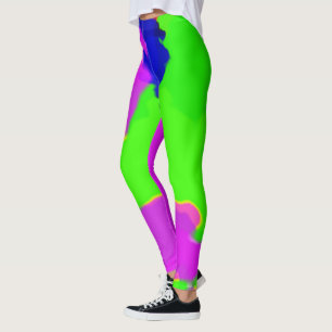 Leggings Color de agua multicolor multicolor de la pintura