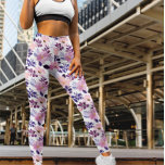 Leggings Color de agua romántico rosa Roses Floral Boho<br><div class="desc">Color de agua romántico rosa Roses Floral Boho Leggings</div>
