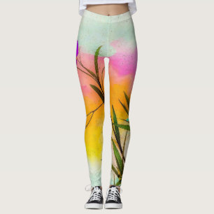 Leggings Color de amor de Petunias mexicanas