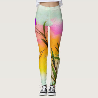 Leggings Color de amor de Petunias mexicanas
