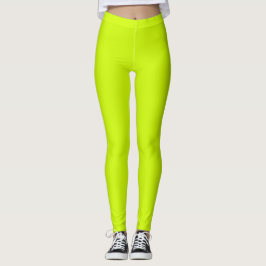 Leggings Color de la lima eléctrica sólido
