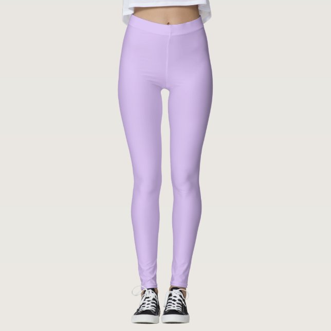 Leggings Color de la plancha sólida malva (Anverso)