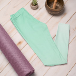 Leggings Color de tendencia de color Minty Green - Piernas