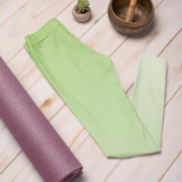 Leggings Color de tendencia de tonos de color Kiwi Green -