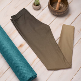 Leggings Color de tendencia otoñal Cálido Beige Ombre Leggi