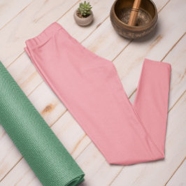 Leggings Color de tendencia sandía Sólido rosa