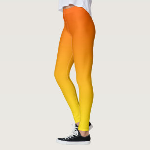 Leggings Color del degradado de naranja a amarillo