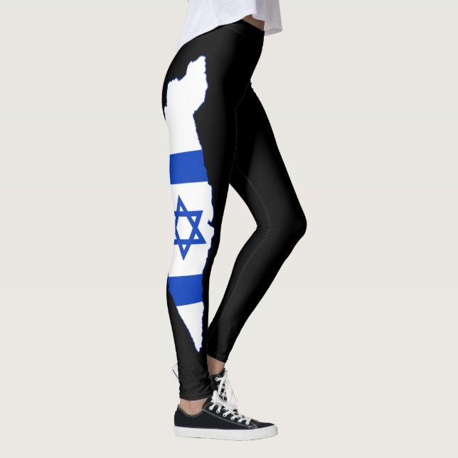 Leggings Color del personalizable Israel Mapa bandera israe (Derecha)