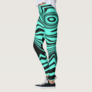 Leggings Color del Personalizado de las piernas rayadas de