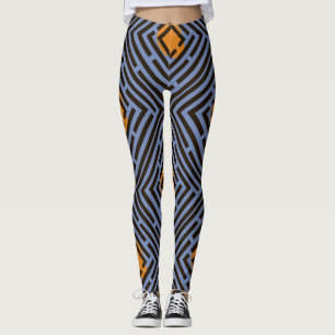 Leggings Color del Personalizado del patrón de laberinto ne