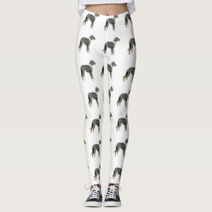 Leggings color del silo del nombre del perro del leopardo