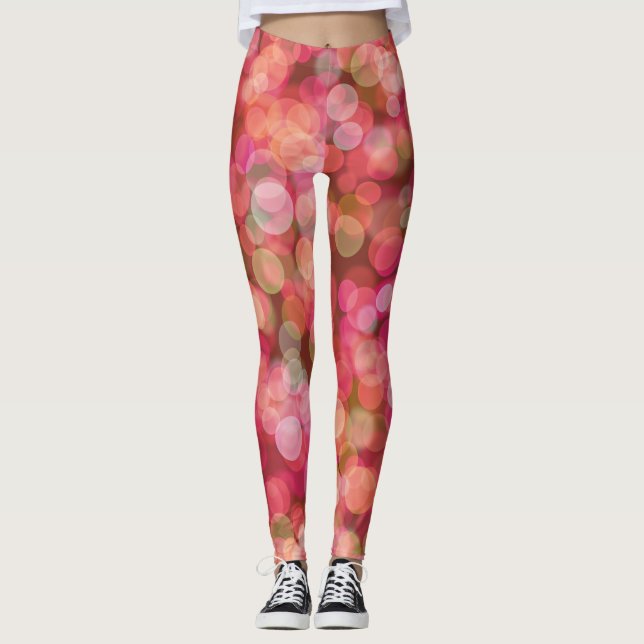 Leggings Color flotante rojo (Anverso)