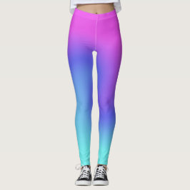 Leggings Color Flow Pink Purple Blue Aqua Ladies Moda