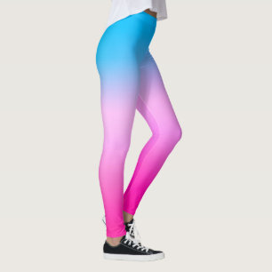 Leggings Color gris oscuro degradado de color azul beige su