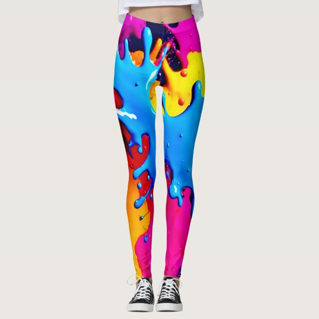 Leggings Color intenso Splash Art (Anverso)