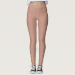 Leggings Color liso rosado marrón sólido<br><div class="desc">Eleva tu aspecto con esta pieza atemporal. #c49382</div>