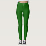 Leggings Color liso verde de Lincoln<br><div class="desc">Vibrante,  verde de primavera natural,  práctico y elegante color. Utilizada en eventos formales e informales. Hex No. = 0A5E04</div>
