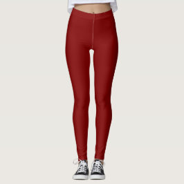 Leggings Color Marrón Sólido Plano