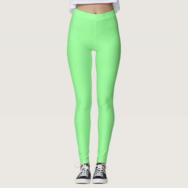 Leggings Color Menta Sólido Plano (Anverso)