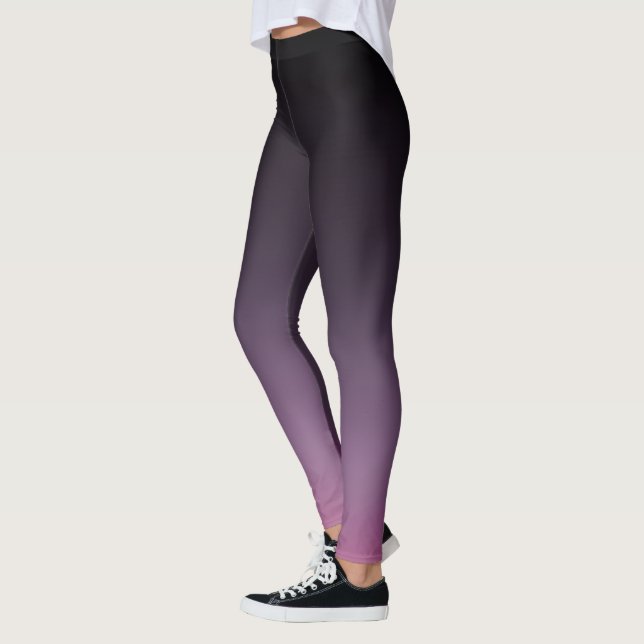 Leggings Color negro a Lilac color púrpura degradado (Izquierda)