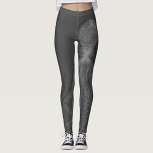 Leggings Color negro y blanco oct