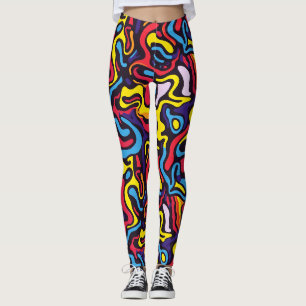 Leggings Color oscuro psicodélico