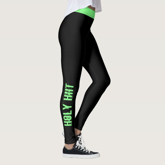 Leggings Color personalizado | "Holy Hiit" (Un hito sagrado (Derecha)