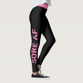 Leggings Color personalizado | "Sore AF" Workout