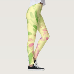 Leggings color rosa verde y amarillo