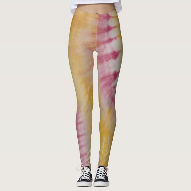 Leggings Color Rosa Y Amarillo (Anverso)