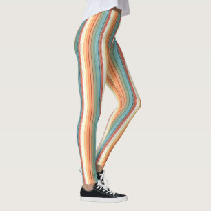 Leggings Color silenciado de las franjas del suroeste