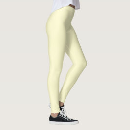 Leggings Color sólido amarillo de mantequilla | Clásico Ele