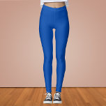 Leggings Color sólido azul cobalto<br><div class="desc">Color sólido azul cobalto</div>