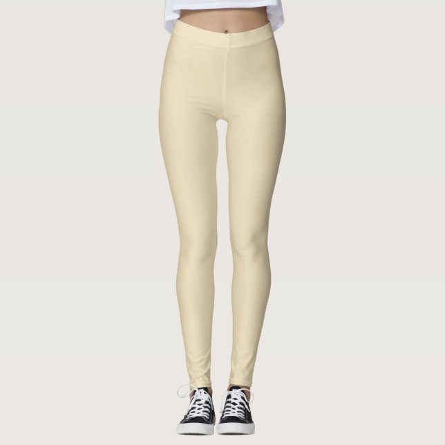 Leggings Color Sólido Blanco Holandés (Anverso)