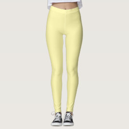 Leggings Color sólido crema