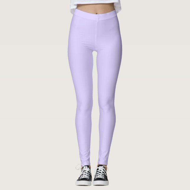 Leggings Color sólido de lavanda pálida (Anverso)