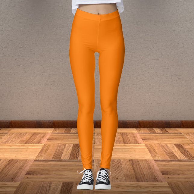 Leggings Color sólido del Naranja de seguridad (Subido por el creador)