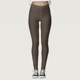 Leggings Color Sólido Llano Lava Oscuro