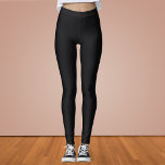 Leggings Color sólido negro<br><div class="desc">Color sólido negro</div>