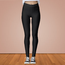 Leggings Color sólido negro