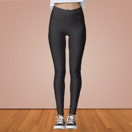 Leggings Color sólido negro de Raisin