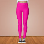 Leggings Color sólido neón rosado<br><div class="desc">Color sólido neón rosado</div>