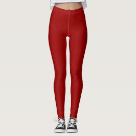 Leggings Color sólido rojo Crimson